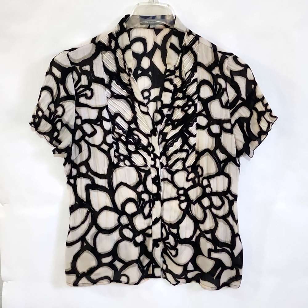 Womens Large NY Collection Short Sleve Top